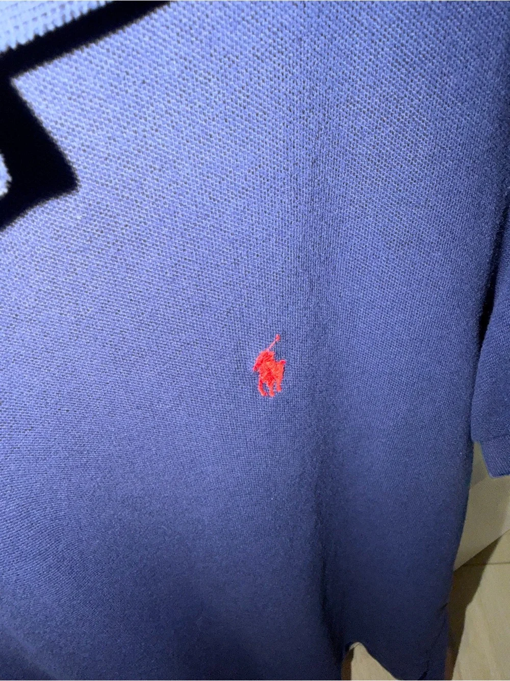 Ralph Lauren Navy Polo with Red Pony Logo